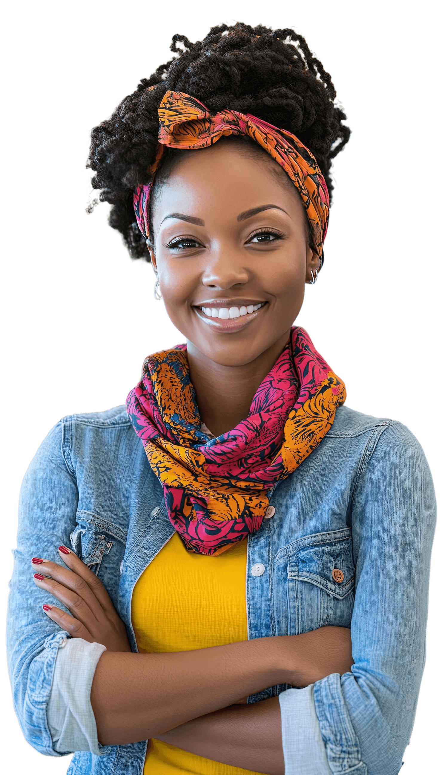 Professional smiling woman with arms crossed